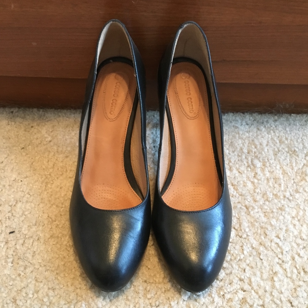 Corso Como Black Leather 3.5" Heel